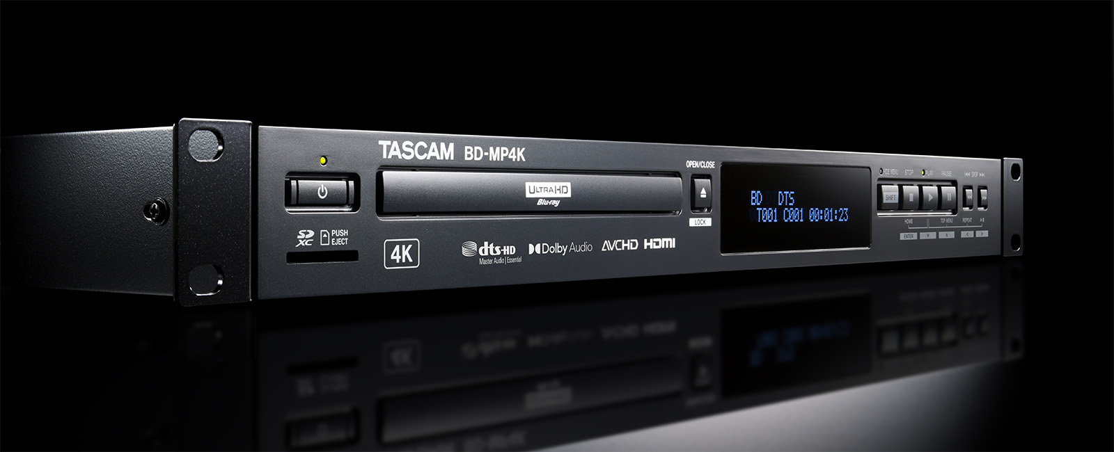 Nuevo reproductor de Blu-ray 4K UHD, te presentamos el BD-MP4K de Tascam 