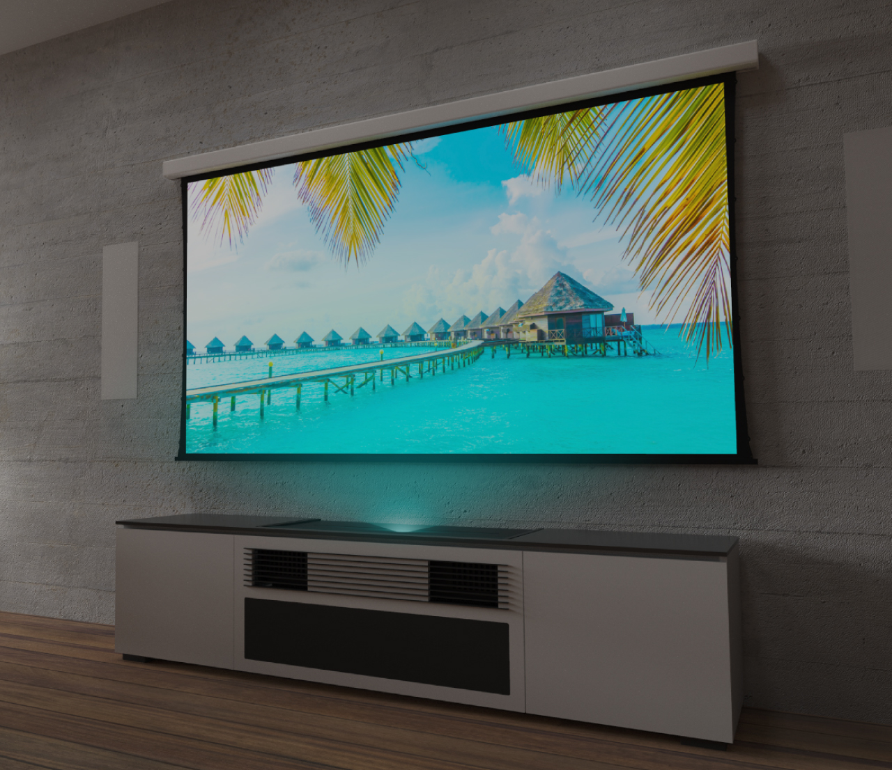 Pantallas fijas Screen Innovations para cine y negocio